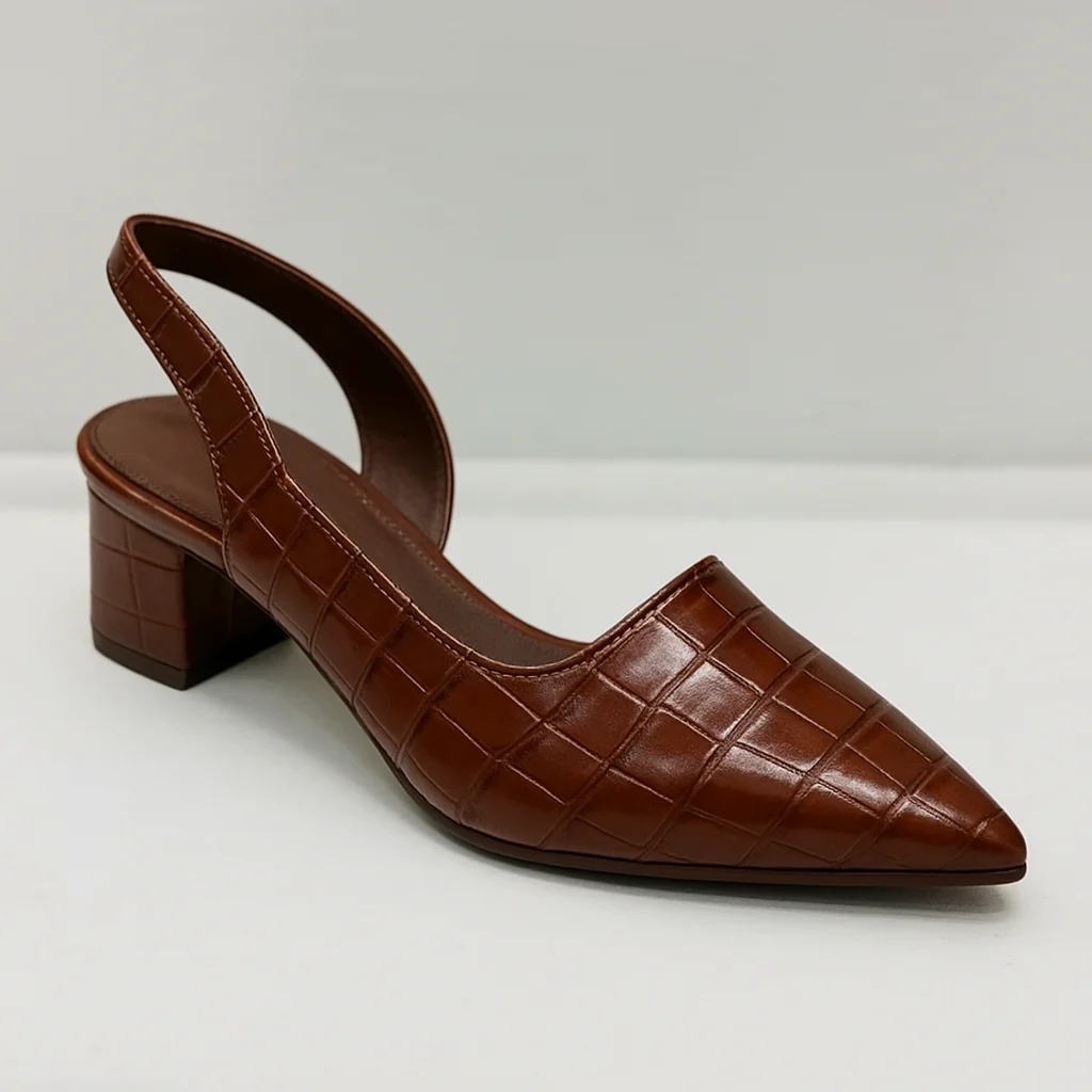 Slingback Pumps with Block Heels - Annika - Image 10