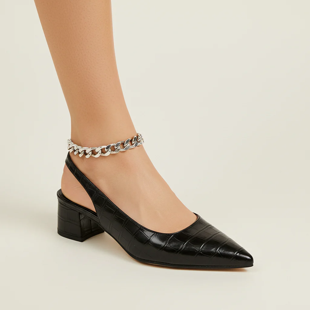Slingback Pumps with Block Heels - Annika - Image 14