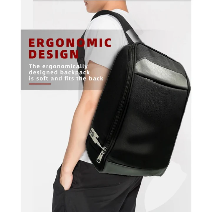 Smart Fingerprint-Lock Business Travel Backpack – Anti-Theft USB Charging Design - Image 2