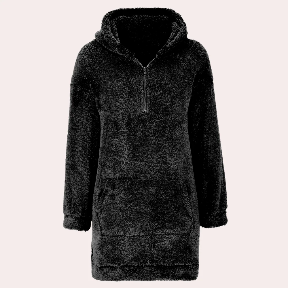 Soft Warm Winter Jumper with Zip for Women - Maëlle - Image 8