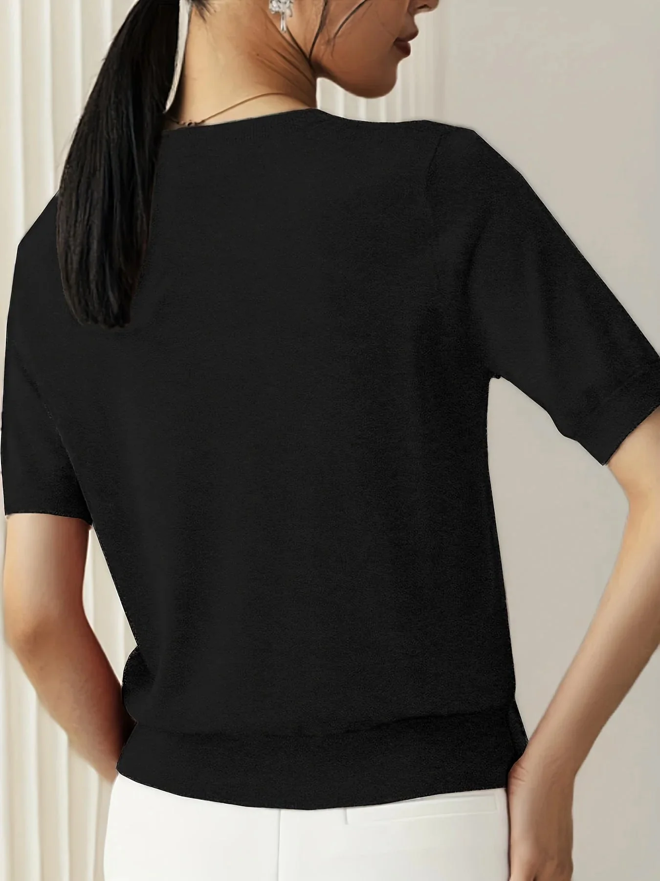 Spring Sweater with Short Sleeves – Mira - Image 17