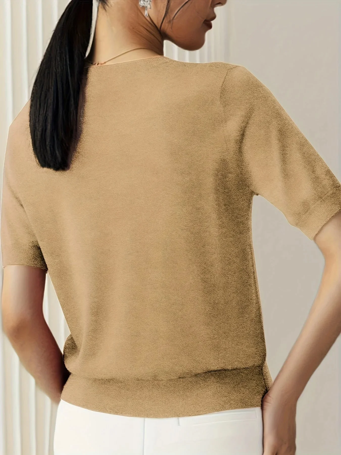 Spring Sweater with Short Sleeves – Mira - Image 2