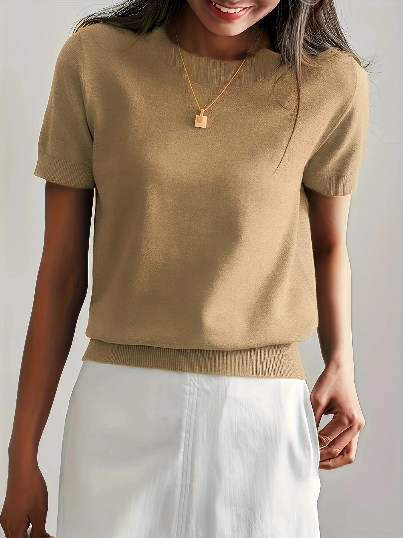 Spring Sweater with Short Sleeves – Mira - Image 3