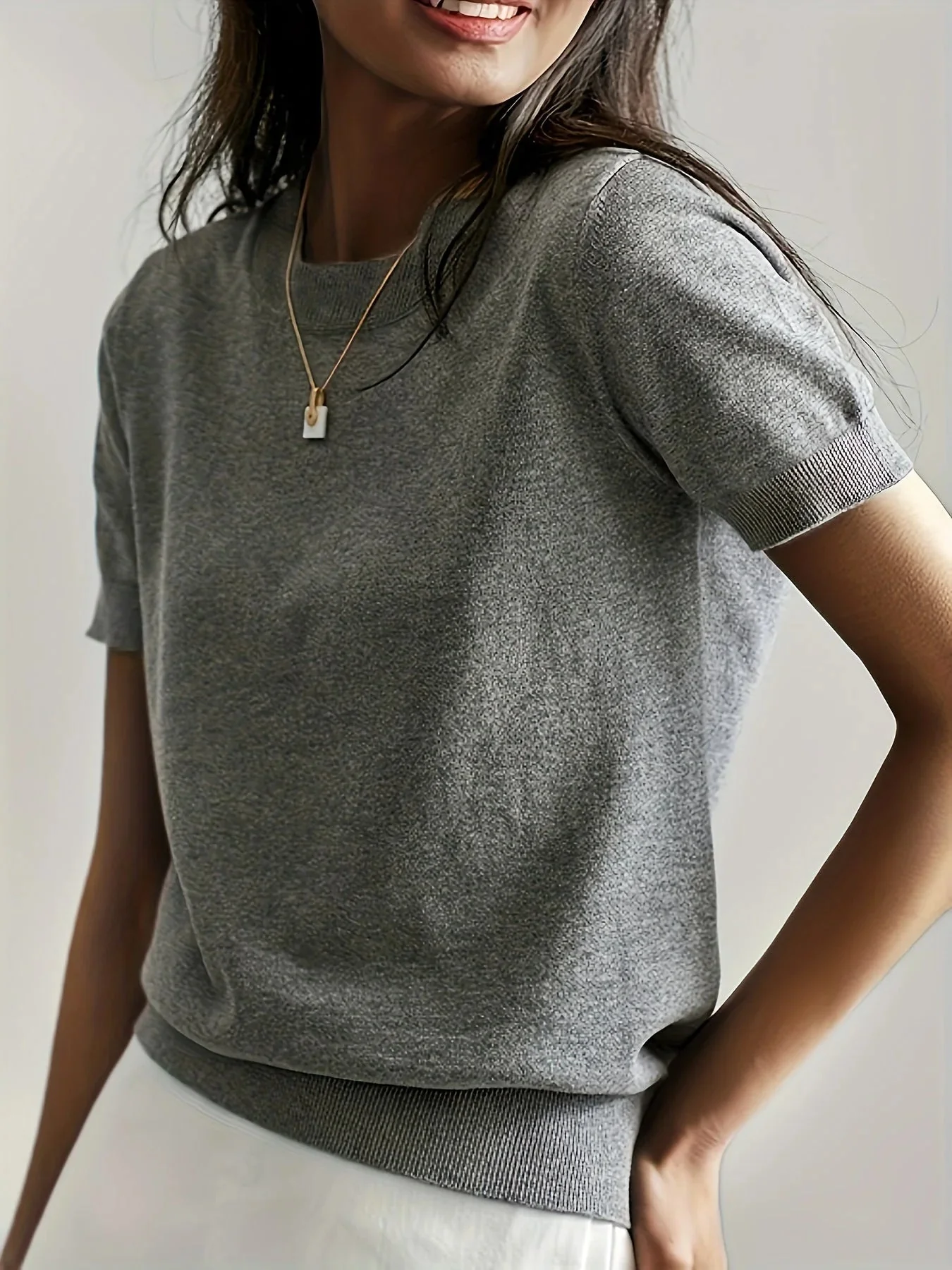 Spring Sweater with Short Sleeves – Mira - Image 4