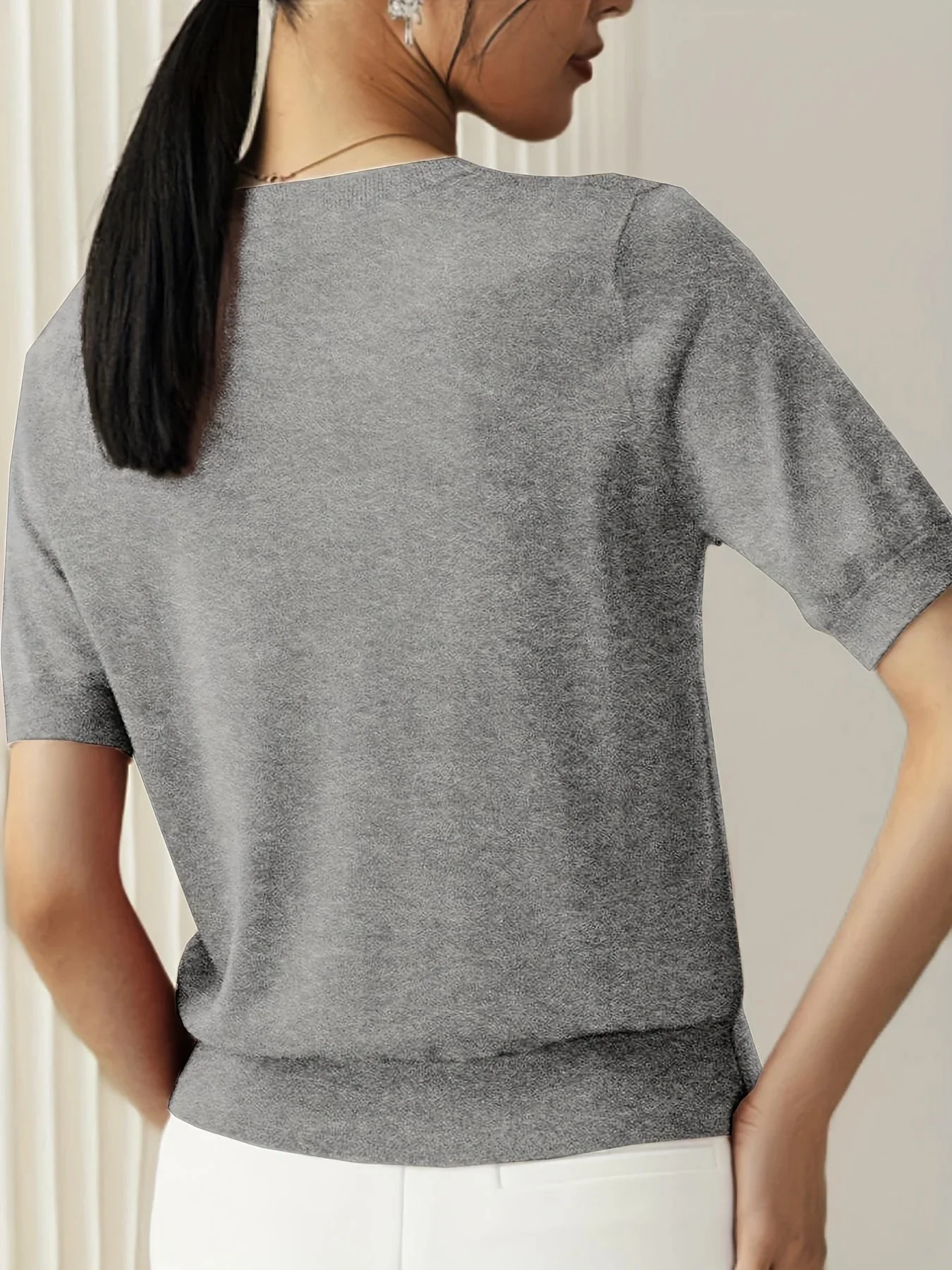Spring Sweater with Short Sleeves – Mira - Image 5