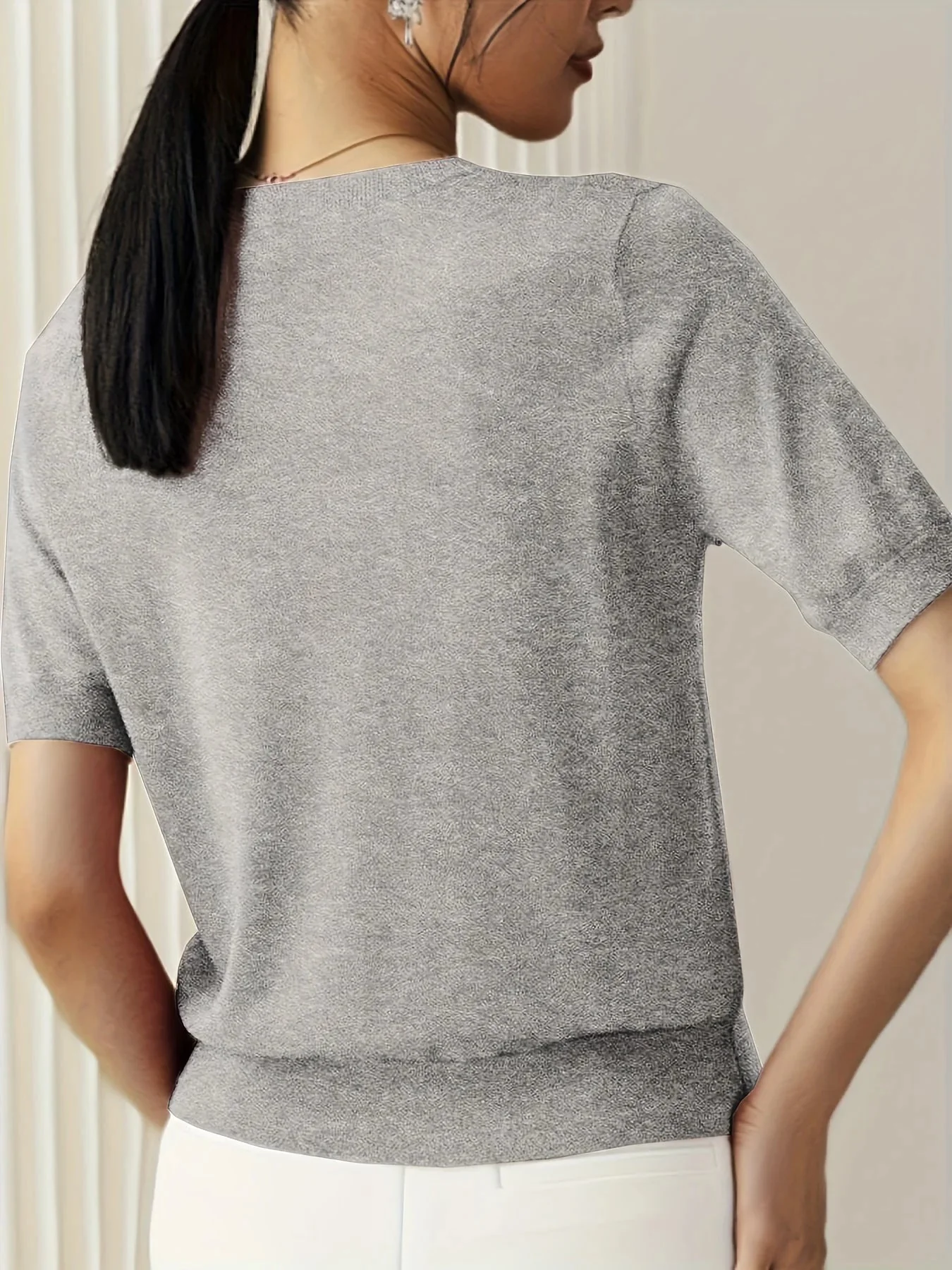 Spring Sweater with Short Sleeves – Mira - Image 9