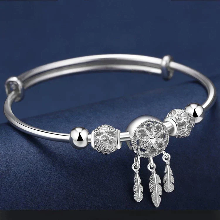 Sterling Silver Dreamcatcher Bracelet | Protection & Positivity Ensemble - Image 9