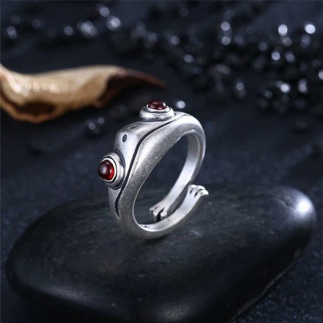 Sterling Silver Frog Toe Ring | Animal Design | 925 Jewellery - Image 2