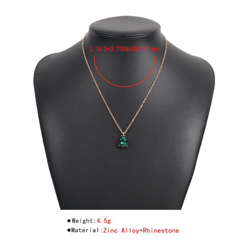 Stunning Emerald Drop Necklace - Image 4