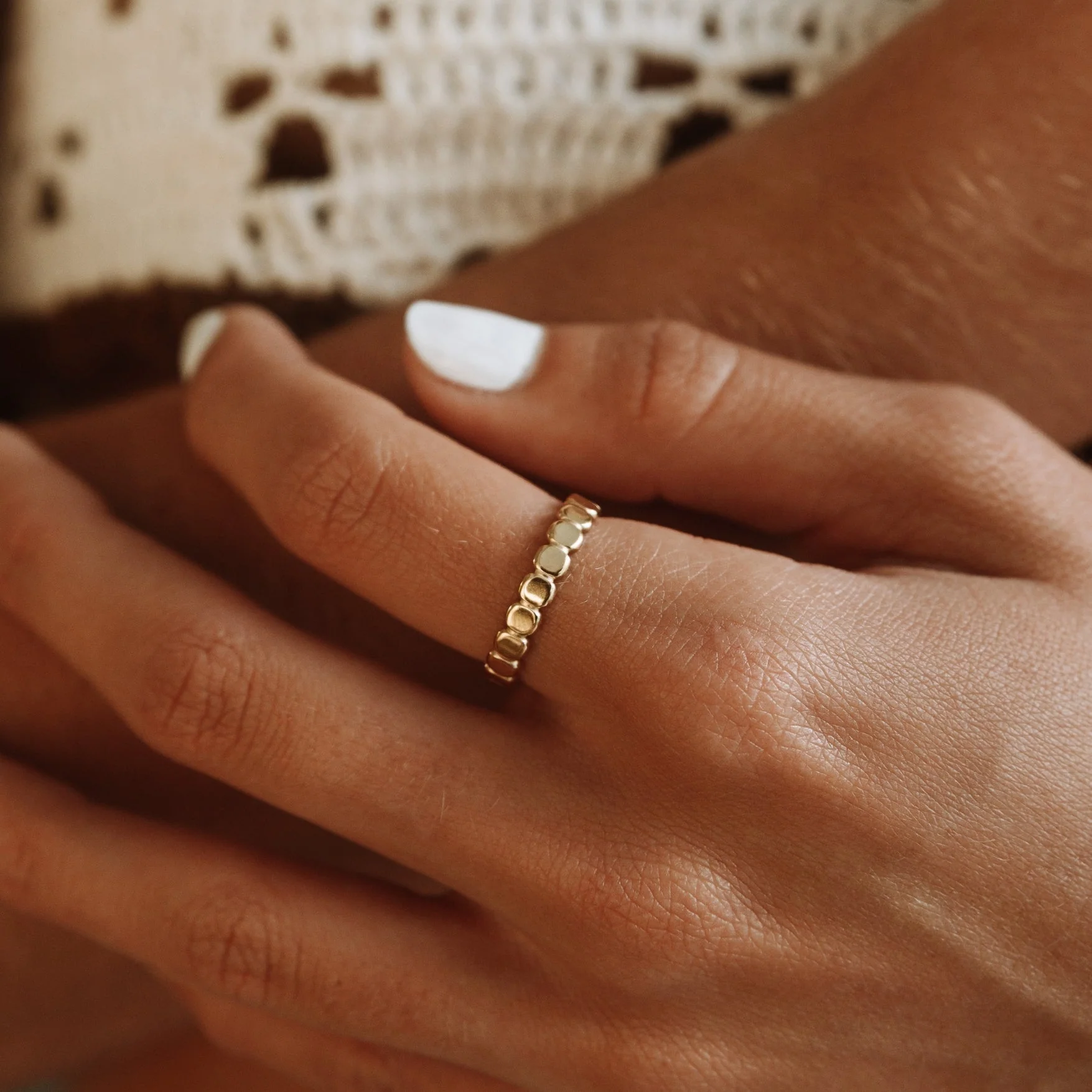 Stylish Beaded Ring - Elina - Image 3