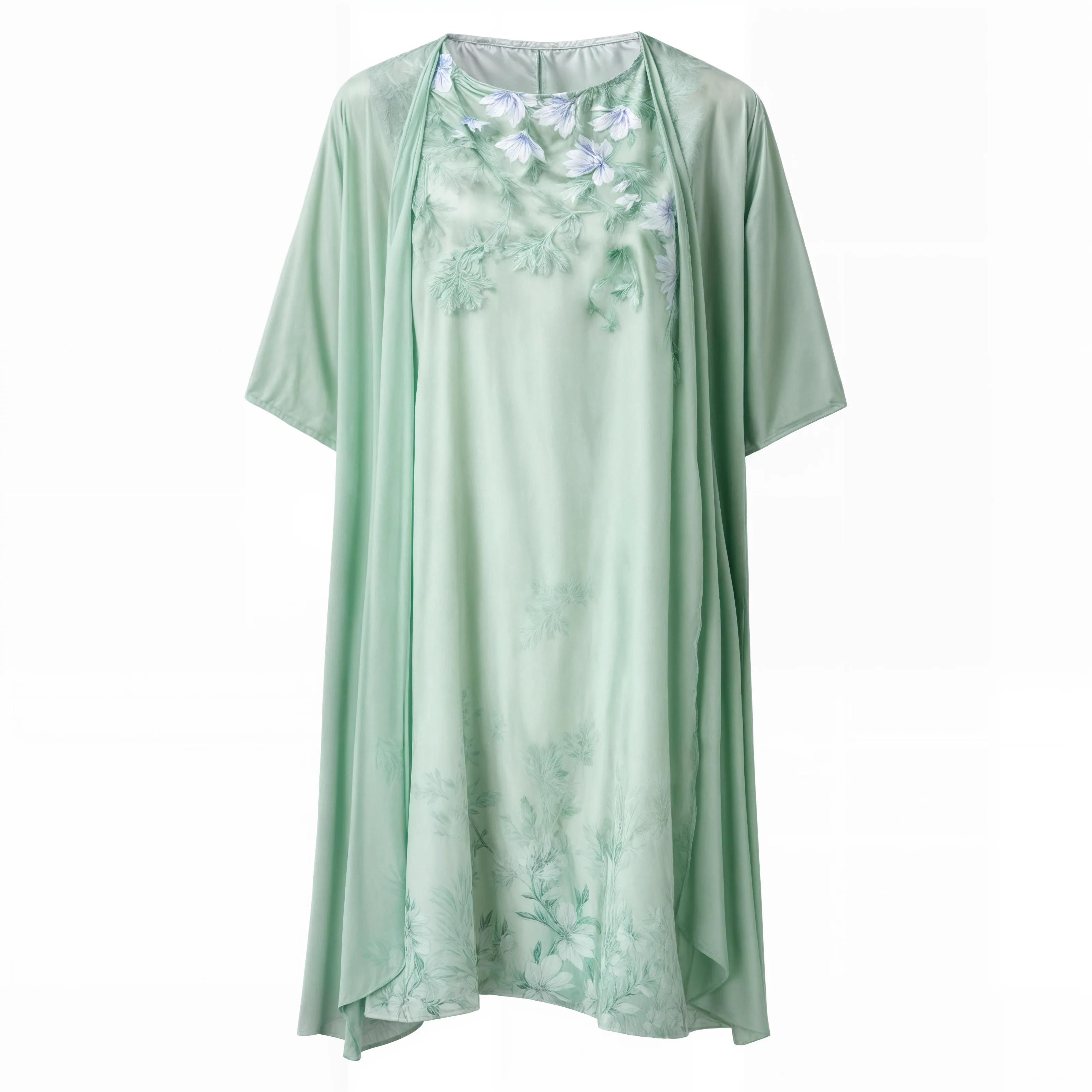 Stylish Floral A-Line Dress with Waistcoat for Women – Miray - Image 17