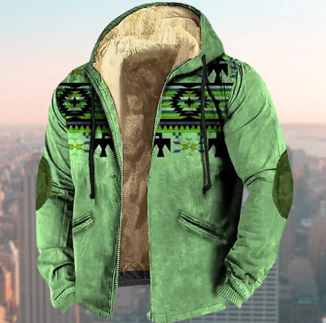 Stylish Jacket with Indigenous Print – Liam - Image 4