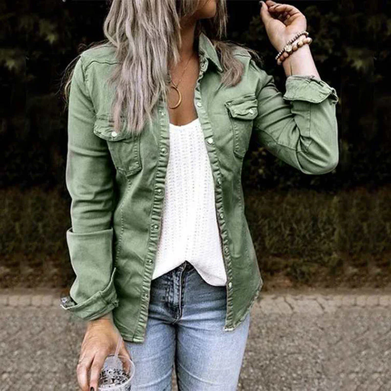 Stylish ladies' denim jacket - Elisa - Image 4