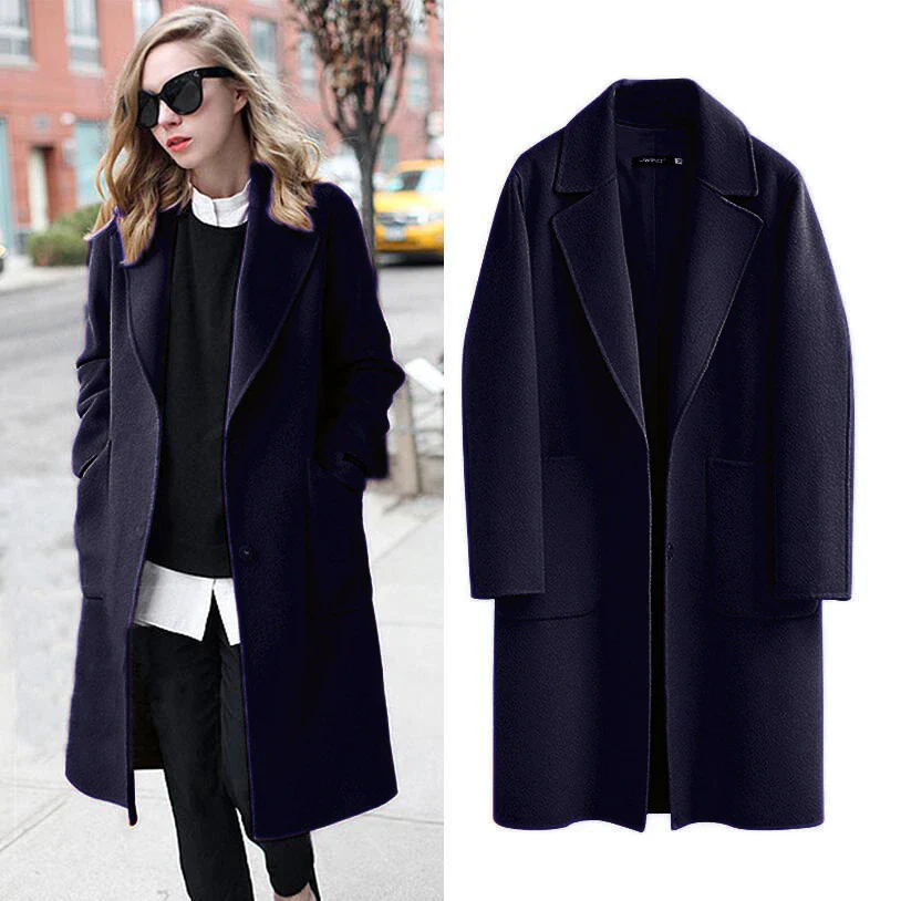Stylish Long Women's Coat - Sophia - Image 3