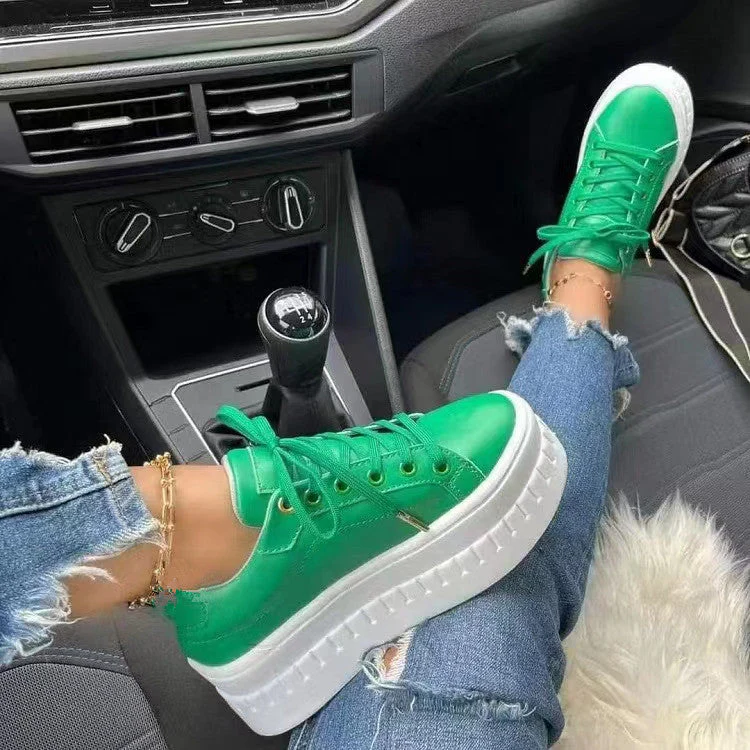 Stylish Luxe Platform Women's Sneakers - Nina - Image 4