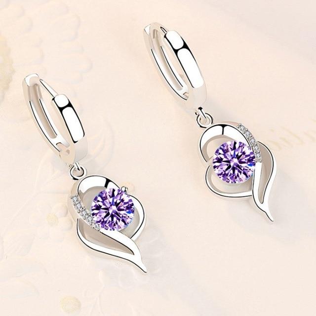 Stylish Silver Zircon Earrings for Women – Elsa - Image 2