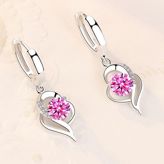 Stylish Silver Zircon Earrings for Women – Elsa - Image 3