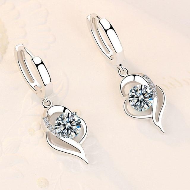 Stylish Silver Zircon Earrings for Women – Elsa - Image 4