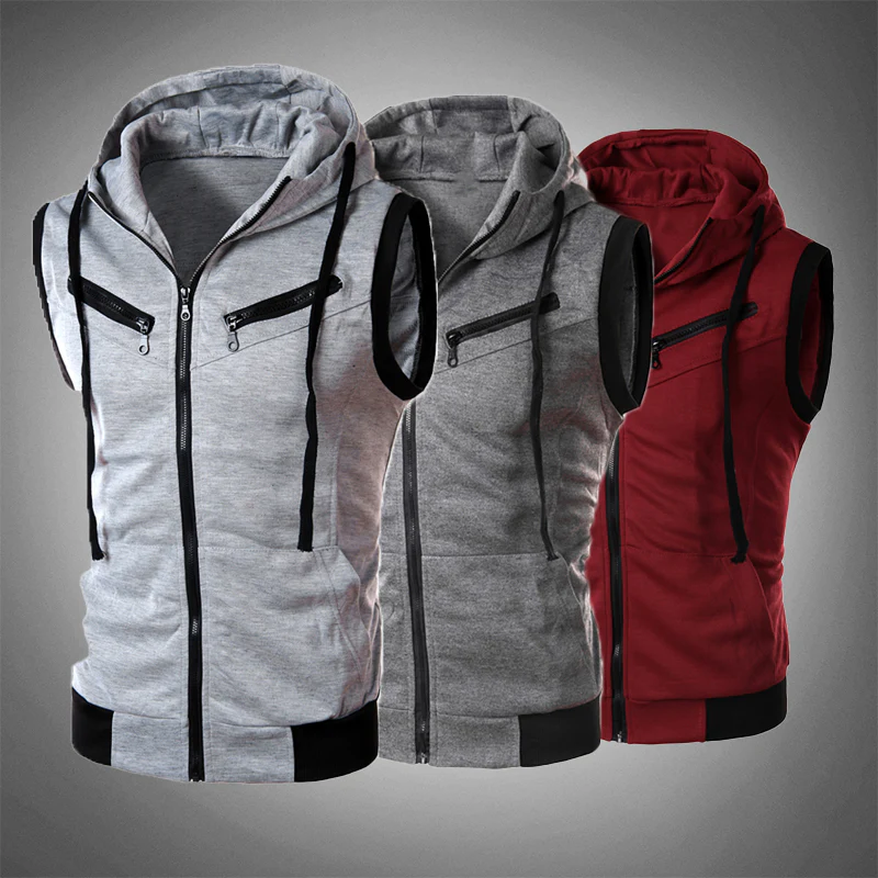 Stylish Slim-Fit Hoodie Vest - Ricardo - Image 4