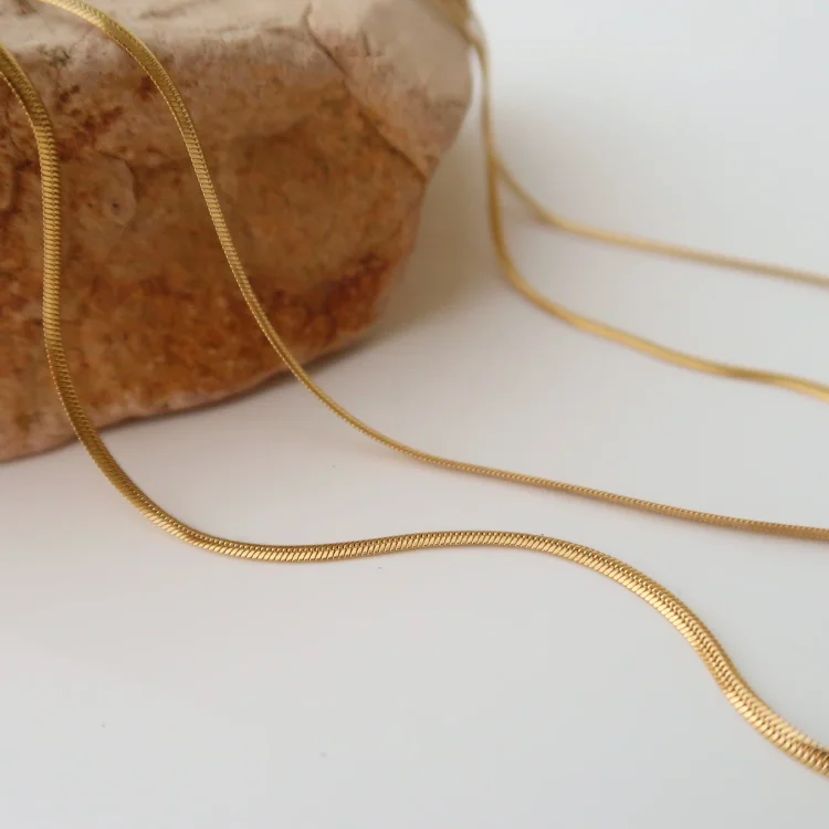 Stylish Slim Snake Chain Necklace – Isis - Image 2