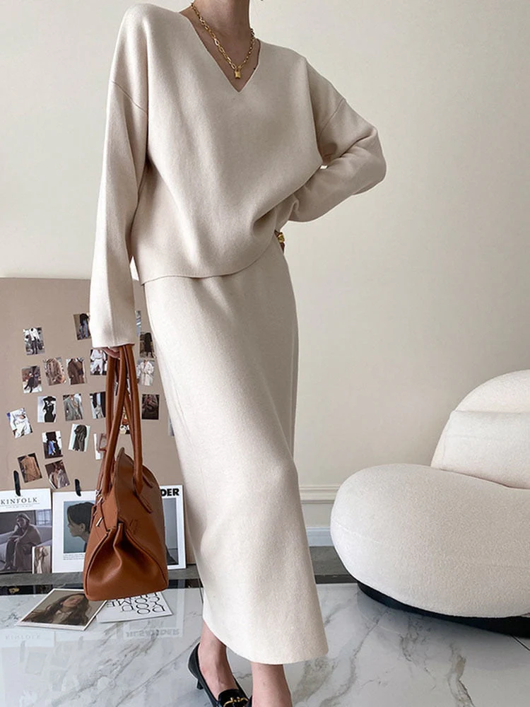 Stylish Winter Two-Piece Set | Top and Skirt | Women's Fashion - Image 4