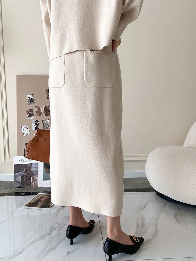 Stylish Winter Two-Piece Set | Top and Skirt | Women's Fashion - Image 5