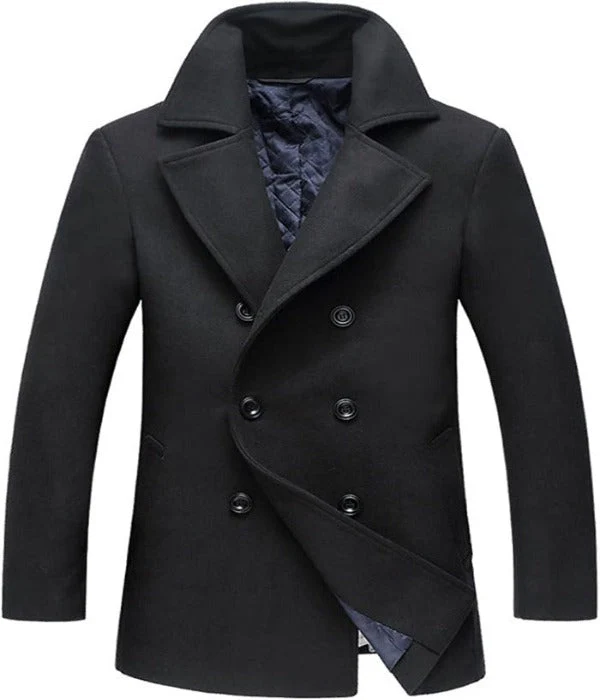 Stylish Wool Blend Coat - Victor