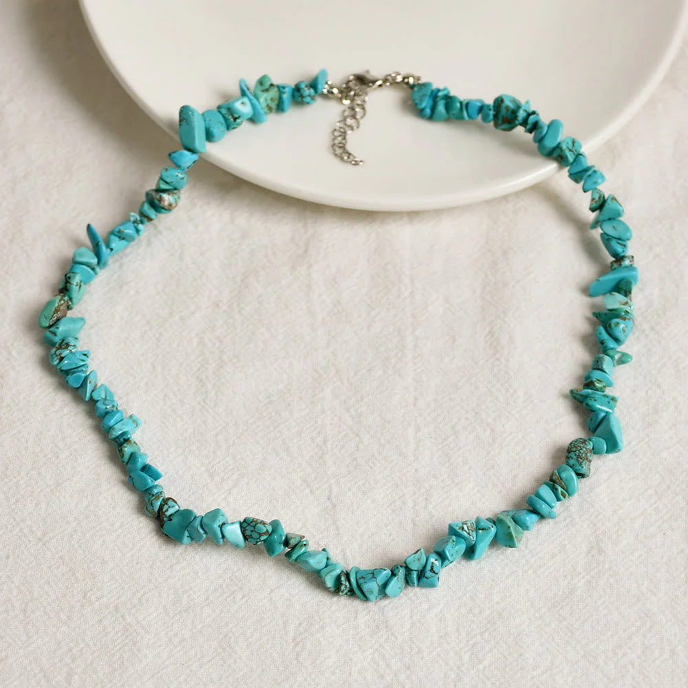 Stylishly Shaped Polished Crystal Necklace - Lina - Image 22