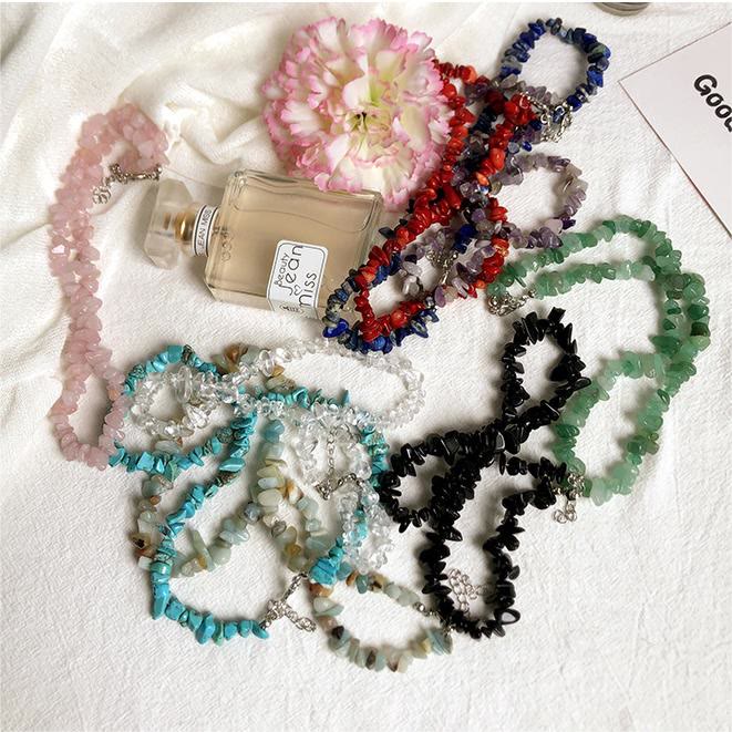 Stylishly Shaped Polished Crystal Necklace - Lina - Image 39