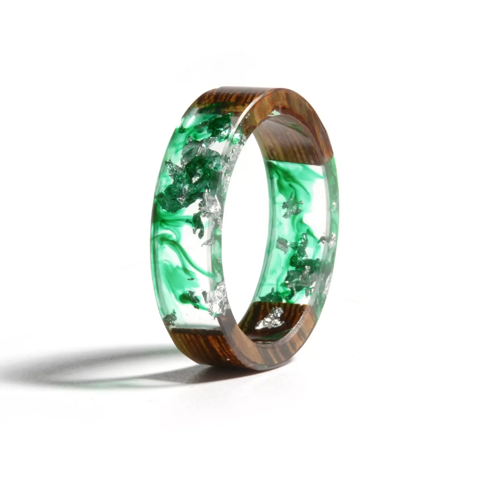 Transparent Wood Resin Ring | Unique Nature-Inspired Jewellery - Image 2