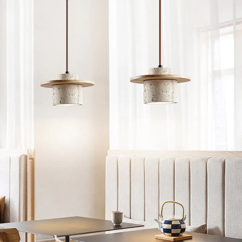 Travertine Pendant Lamp for Natural Luxury - StoneGlow - Image 2