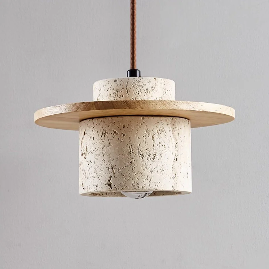 Travertine Pendant Lamp for Natural Luxury - StoneGlow - Image 3