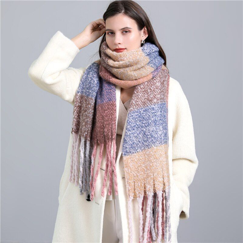 Trendy Checked Women's Scarf - Elira - Image 17