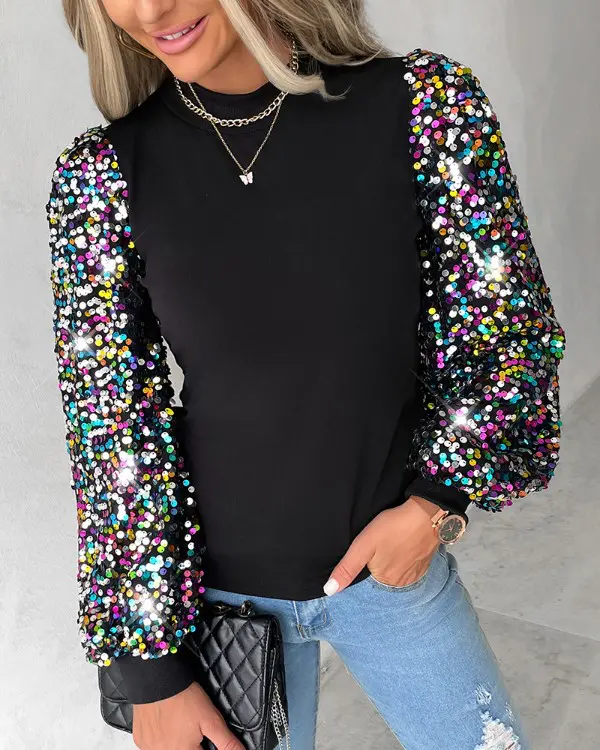 Trendy Ladies' Blouse with Colourful Balloon Sleeves - Lorena