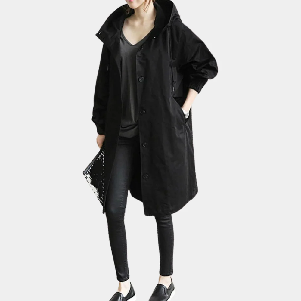 Trendy Long Women's Coat - Alessia - Image 3