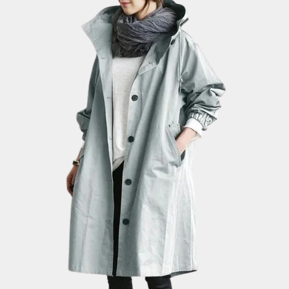 Trendy Long Women's Coat - Alessia - Image 5