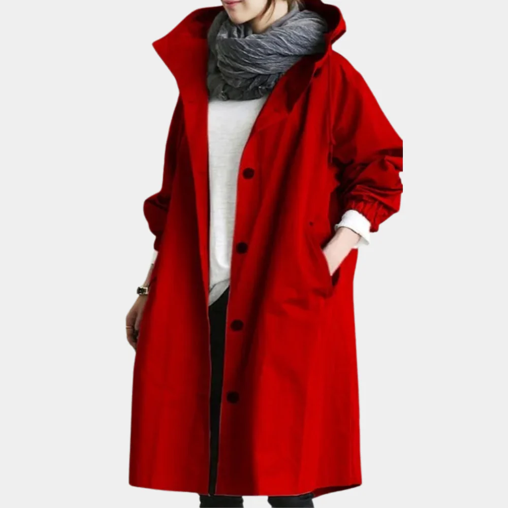 Trendy Long Women's Coat - Alessia - Image 6