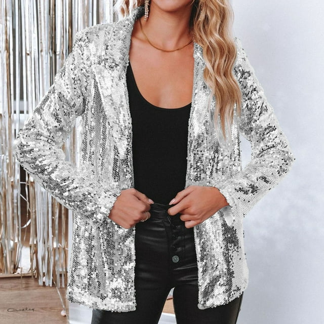 Trendy Sequin Blazer - Olivia - Image 2