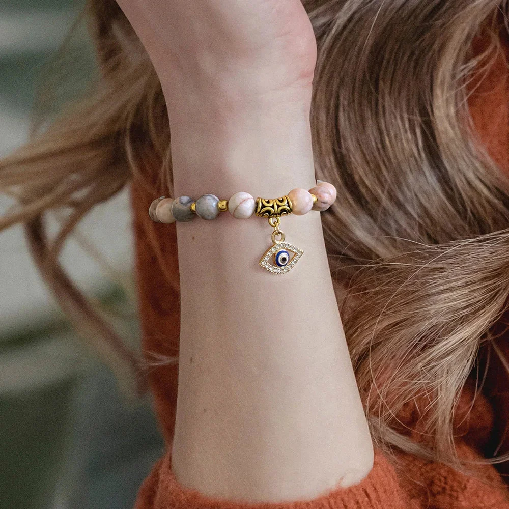 Turkish Evil Eye Pendant Bracelet | Protection Beads Jewellery - Image 11