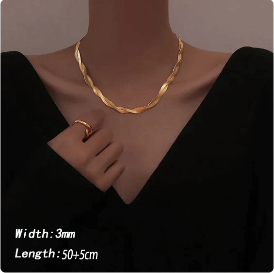 Twist Necklace and Bracelet Set | Elegant Jewellery - Image 2
