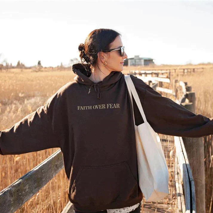 Unisex Hoodie "Faith Over Fear" Psalm 118:6 - Faithmore - Image 3