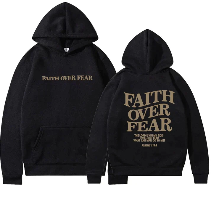 Unisex Hoodie "Faith Over Fear" Psalm 118:6 - Faithmore - Image 4