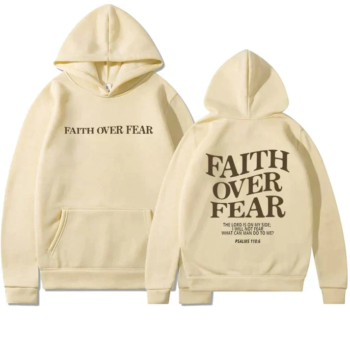 Unisex Hoodie "Faith Over Fear" Psalm 118:6 - Faithmore - Image 5