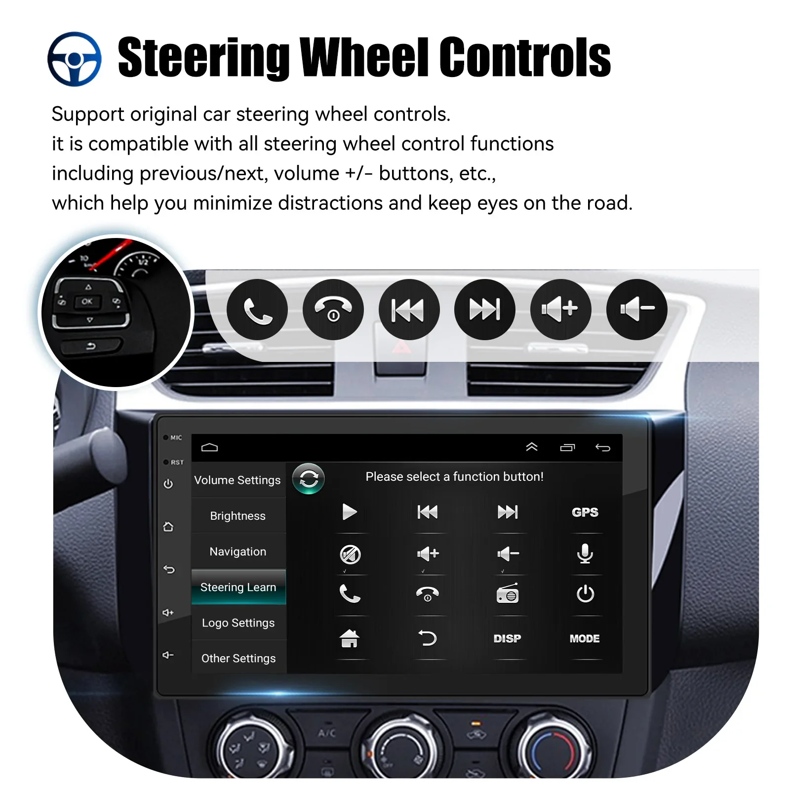 Universal Android Car Stereo with Touchscreen, GPS and Wireless CarPlay - Image 6