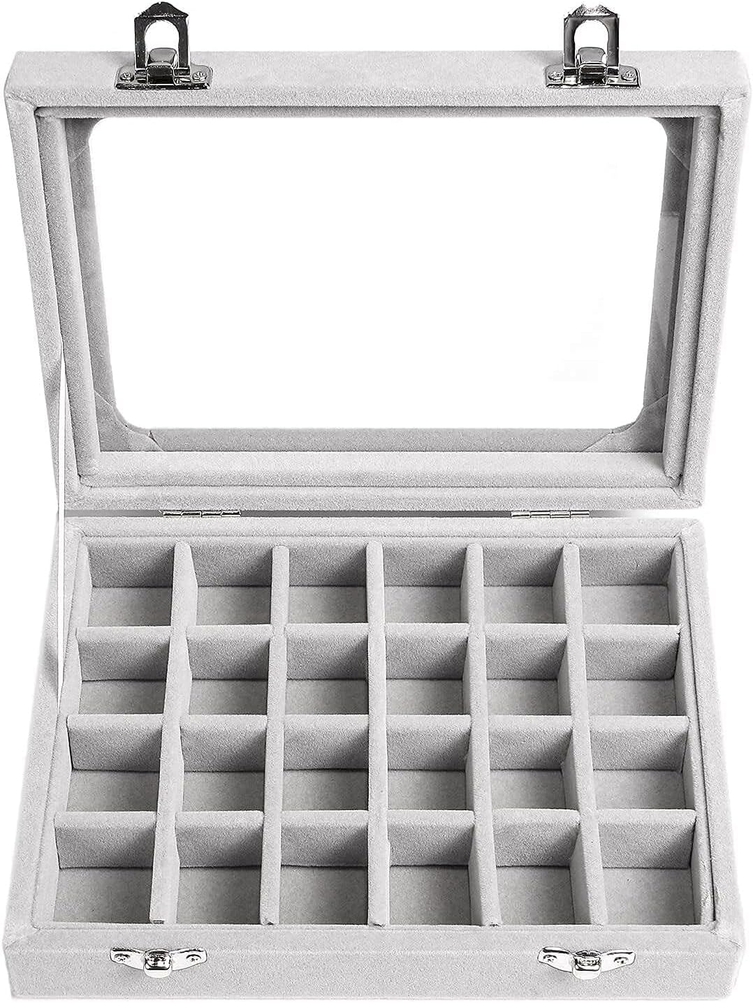 Velvet Transparent Lid Jewellery Box - Image 9