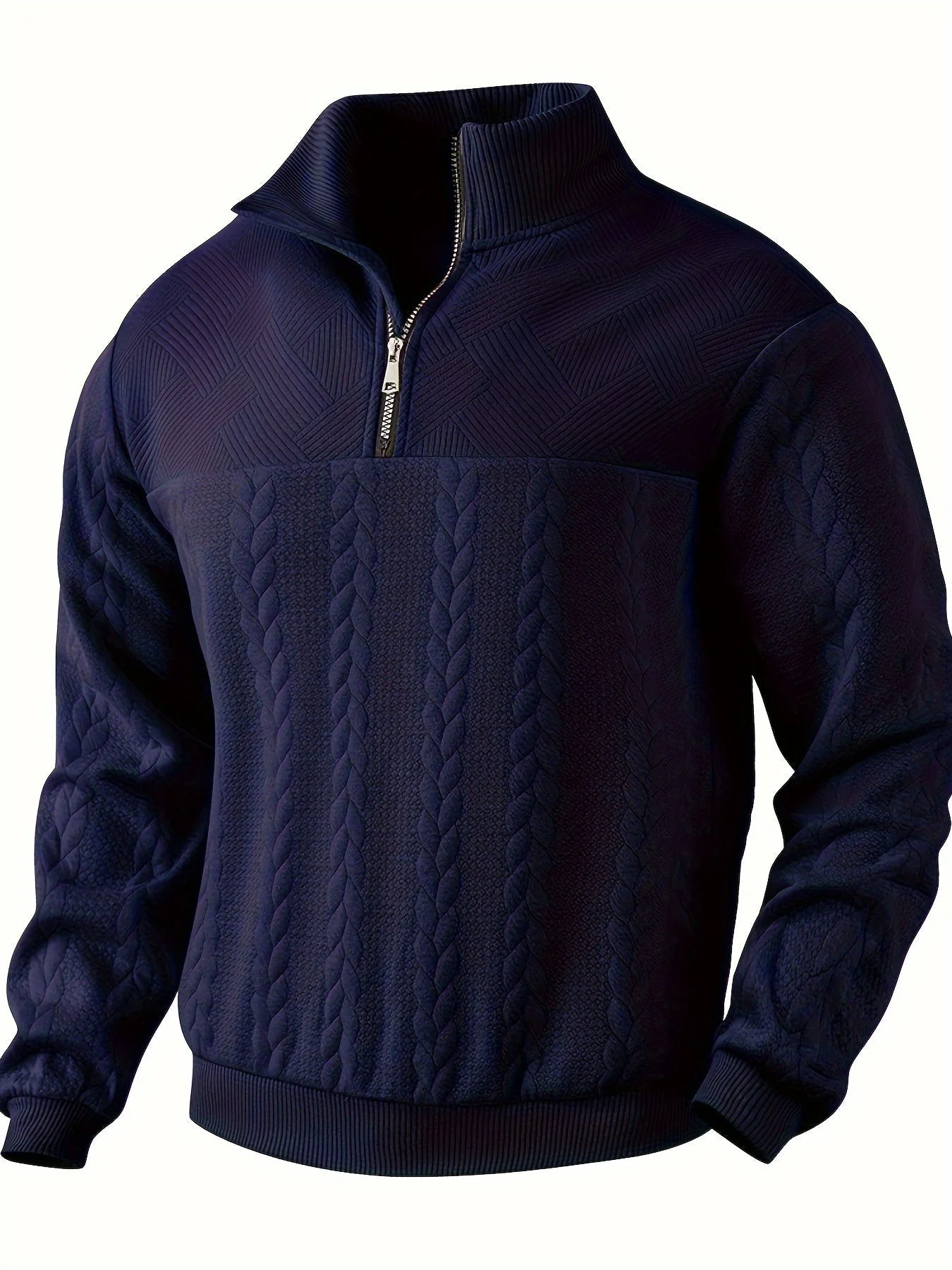 Victor Vintage Men's Sweater with Zip - Image 10