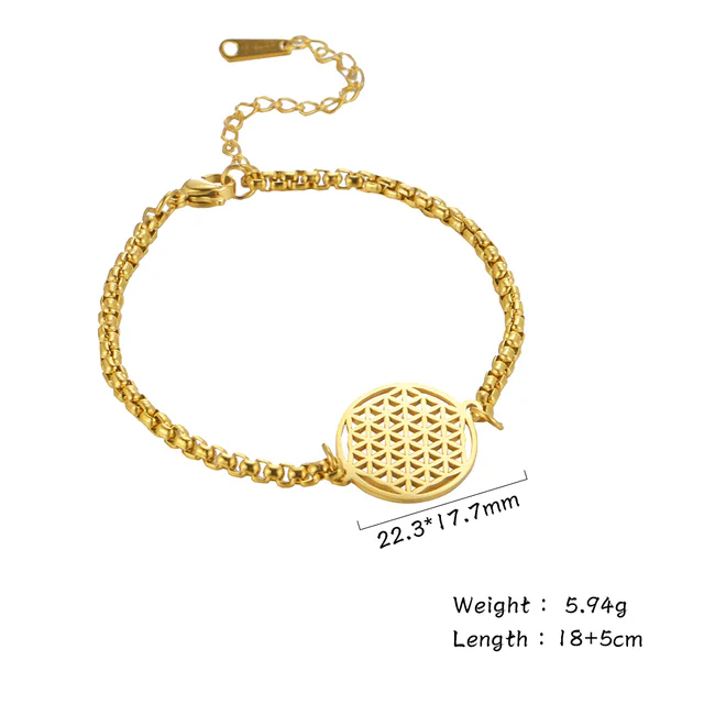 Vintage Chakra Flower Of Life Bracelet - Image 4