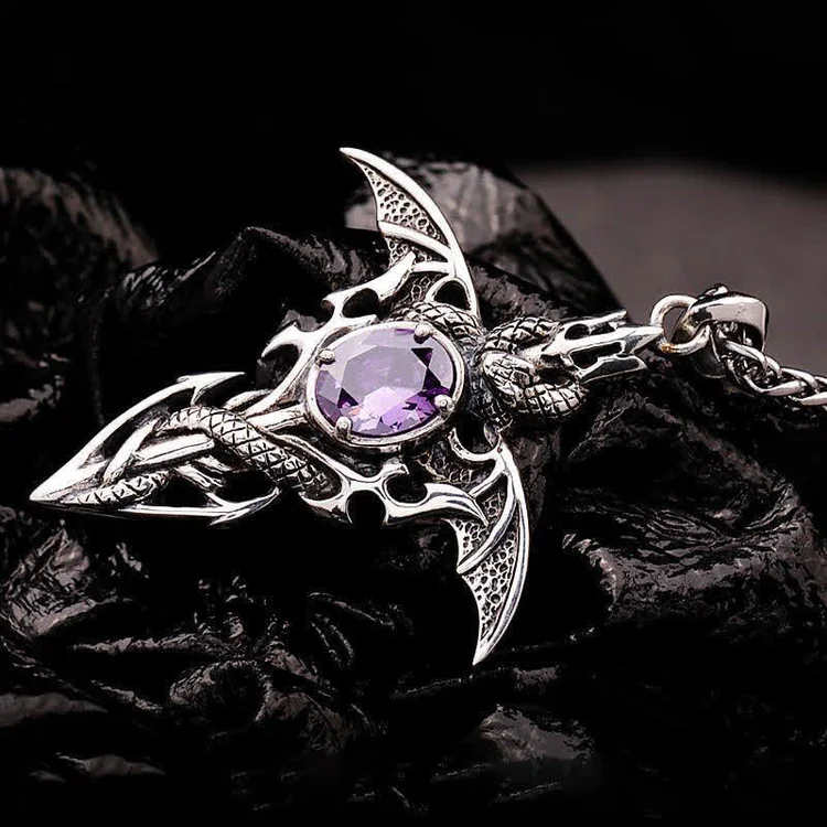 Vintage Demon Crystal Necklace - Image 4