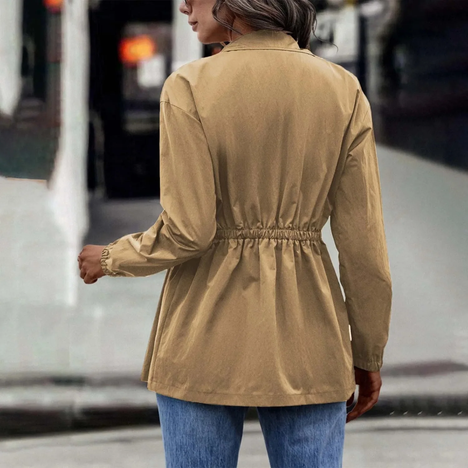 Vintage Ladies Summer Jacket with High Waist – Delora - Image 2