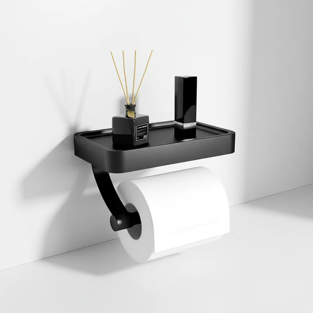 Wall-mounted toilet paper holder - RollDock - Image 4